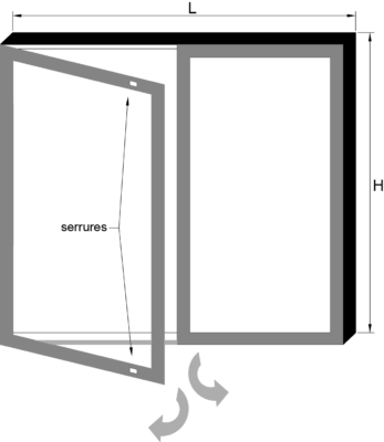 vitrine double battante SF 2 serrures portrait