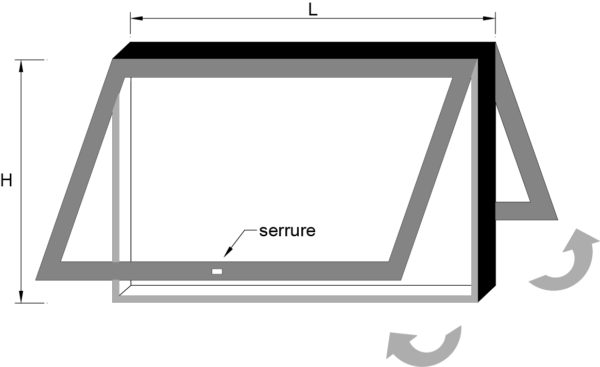 vitrine d'affichage extérieure